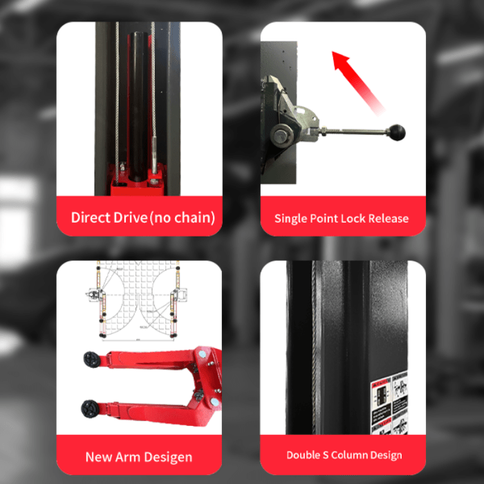 Katool Two Post Car Lift Single Point Lock Release - 11,000 lb Capacity - AS110D - image 3