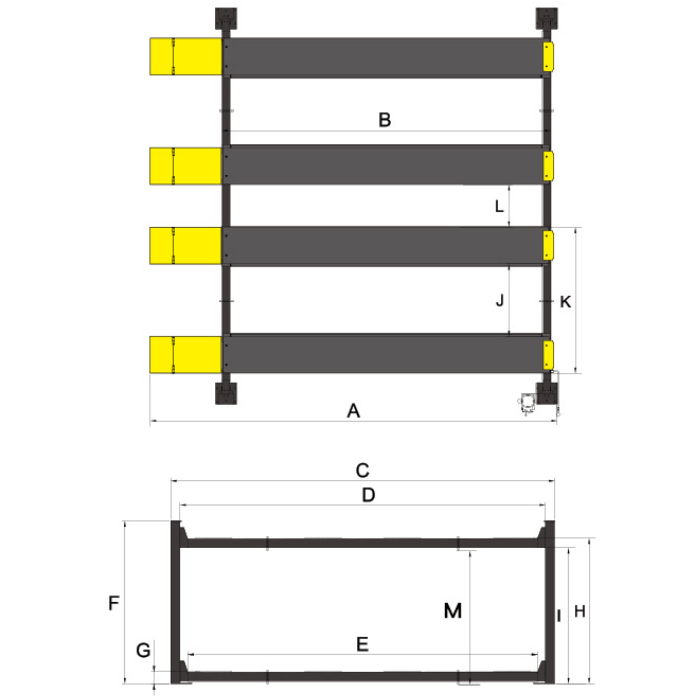 AMGO Double Wide 4-post lift – 9,000 lb Capacity - 409-DP - image 4