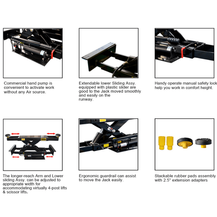 AMGO Manual Rolling Jack - 5,000 lb Capacity - J5H - image 2