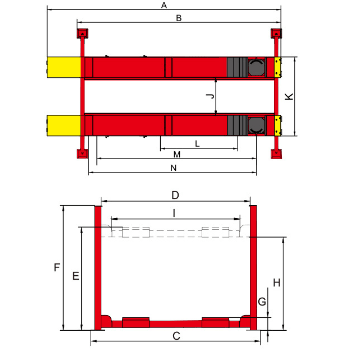 AMGO 4-Post Alignment Lift – 14,000 lb Capacity, Extra-Long Runways - PRO-14AE - image 3