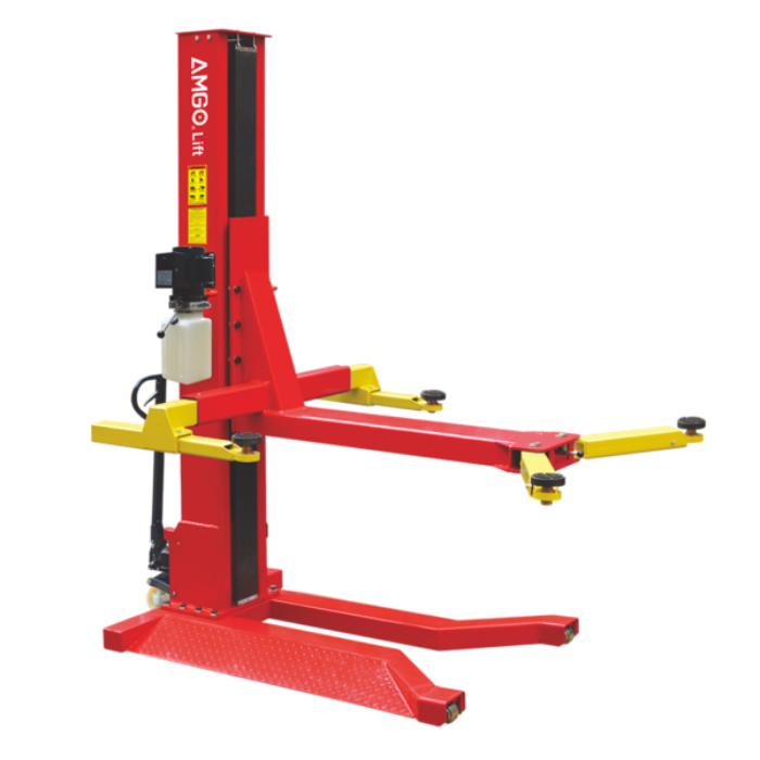 AMGO 7,000 lb Portable Single Post Car Lift - SML-7 - image 1