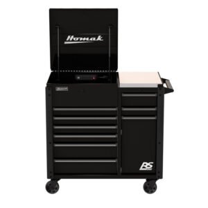 Homak 44" RS Pro 9-Drawer Flip-Top Power Service Cart - image 1