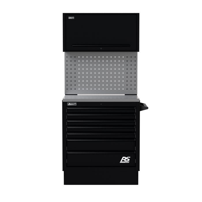 Homak 36" CTS Combo - Roller Cabinet + Overhead Canopy + Stainless Top (Solid or Toolboard Backsplash) - image 2