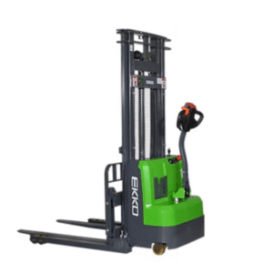 Ekko 3,000 lb Li-Ion Electric Straddle Stacker – Max Lift Heights (98" or 118") - EB14C-98LI - image 1