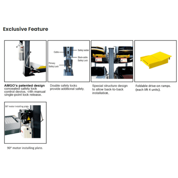 AMGO Double Wide 4-post lift – 9,000 lb Capacity - 409-DP - image 2