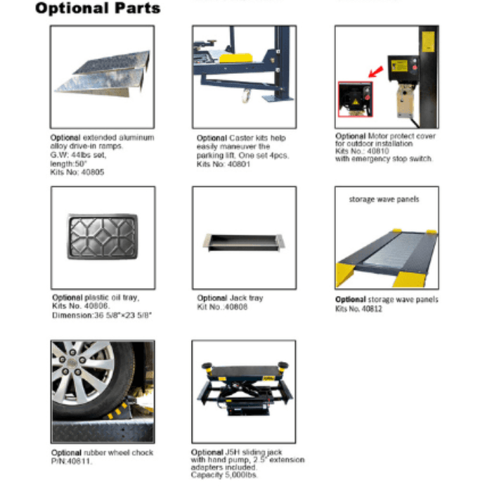AMGO 4-Post Vehicle Storage Lift – 7,000 lb Capacity - 407-P - image 3