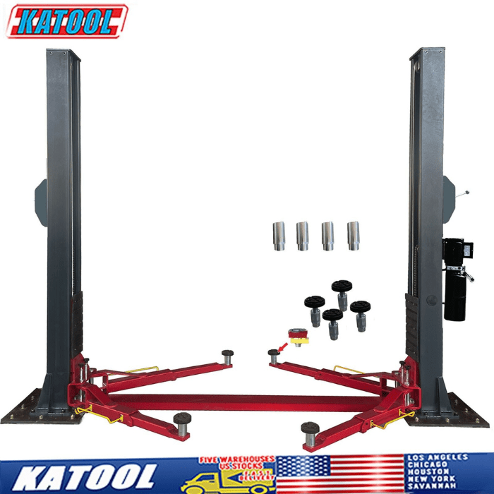 Katool 12,000 lb Two-Post Car Lift - Single Lock Release - H120D - image 2