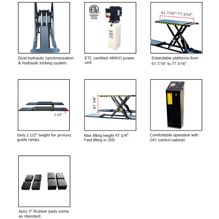 AMGO 9,000 lb Mid-rise Scissor Lift - MRL09 - image 2