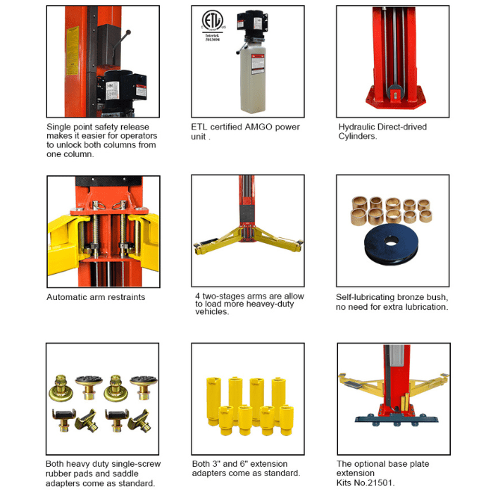 AMGO Heavy-Duty 15,000 lb 2-Post Lift - OH-15 - image 2