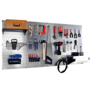 Pro-Grade Pegboard Organizer Kit - Galvanized Pegboard with Accessories - image 1