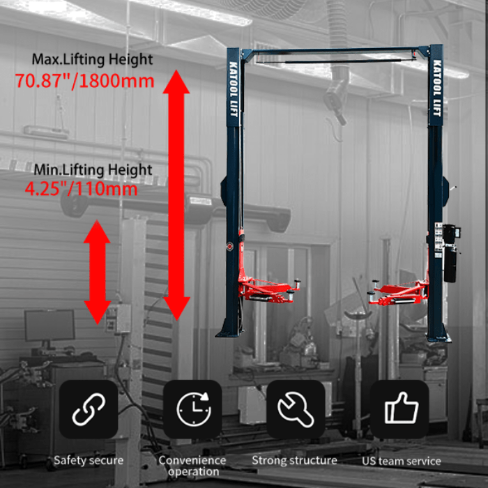 Katool Two Post Car Lift Single Point Lock Release - 11,000 lb Capacity - AS110D - image 6