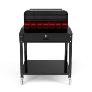 Shop Desk with Pigeonhole Bin Unit - image 1