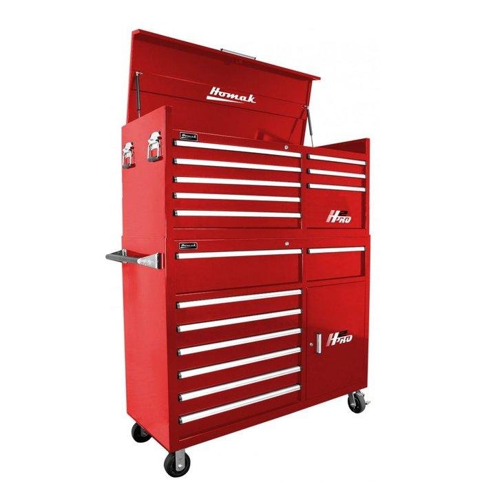 Homak 56" H2Pro 16-Drawer Combo - 8-Drawer Top Chest + 8-Drawer Roller Cabinet - image 3