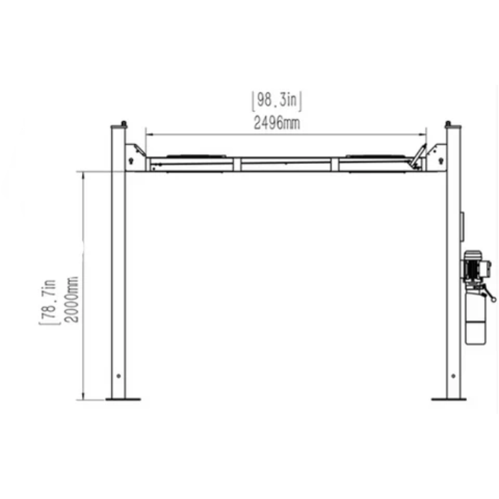 Katool 4 Post Vehicle Lift - 11,000lb Capacity - KT-4H110 - image 7