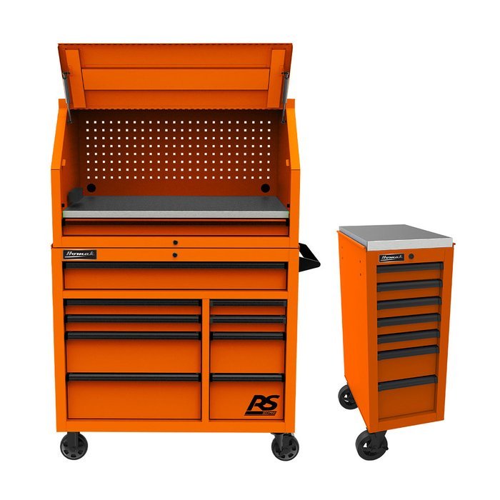 Homak 41" RS Pro Hutch Bundle - Hutch + 9-Drawer Roller Cabinet + Free 14.5" Side Cabinet - image 1