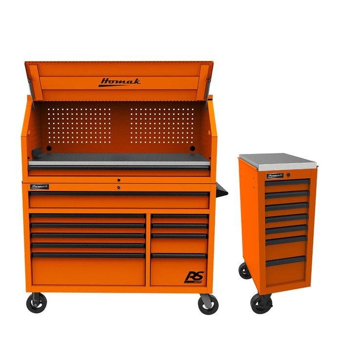Homak 54" RS Pro Hutch Bundle - Hutch + 10-Drawer Roller Cabinet + Free 14.5" Side Cabinet - image 1